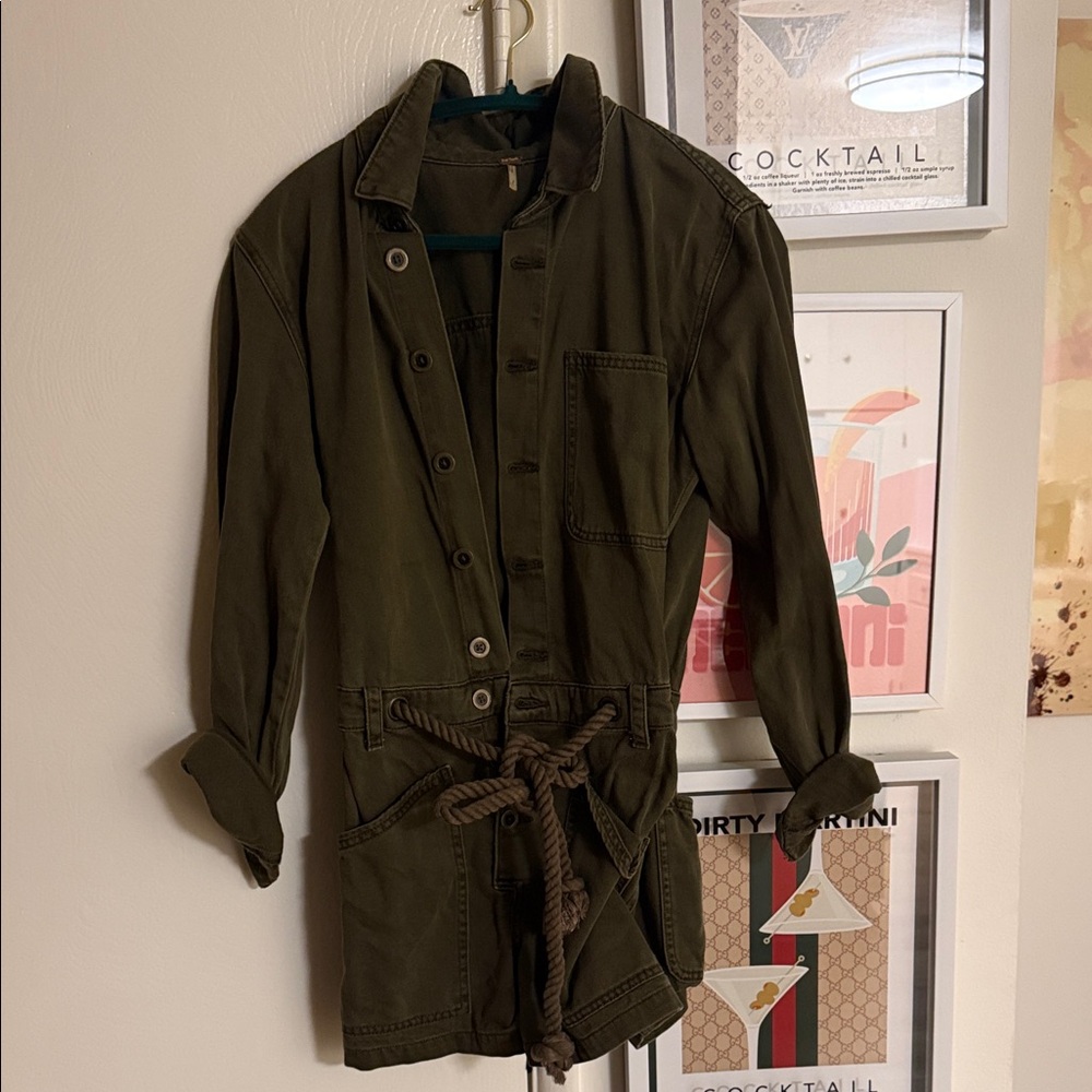 Free People Dark Olive jumper
